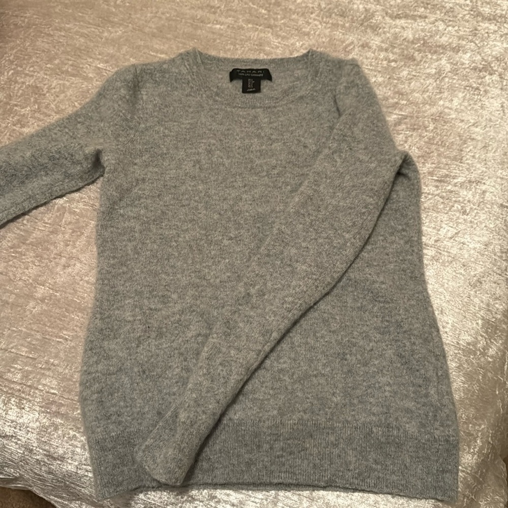 Grey Tahari cashmere sweater